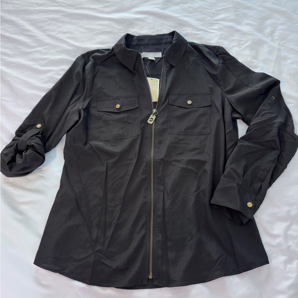 Michael Kors Black Utility Blouse for Women